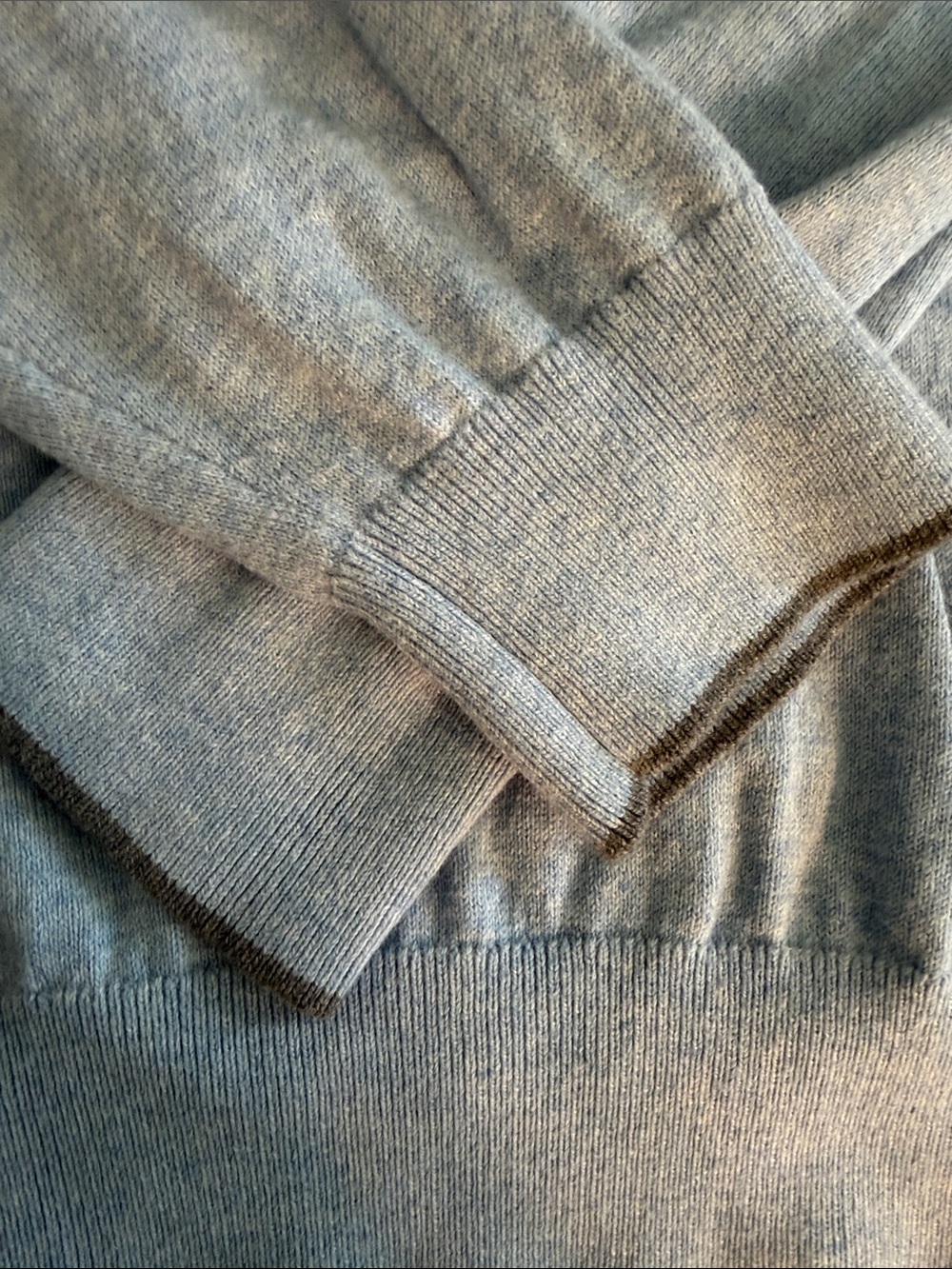 Mens Collars & Co Cotton & Cashmere Light Blue V-Neck Men's Sweater Size XXL - Picture 4 of 6